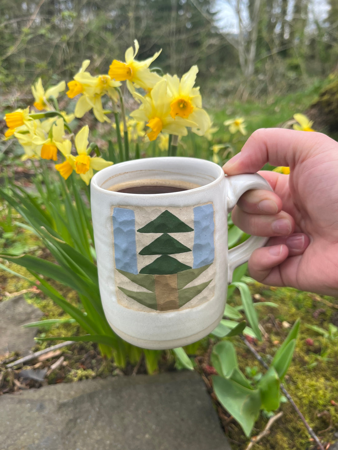 Cup of Coffee with Flowers